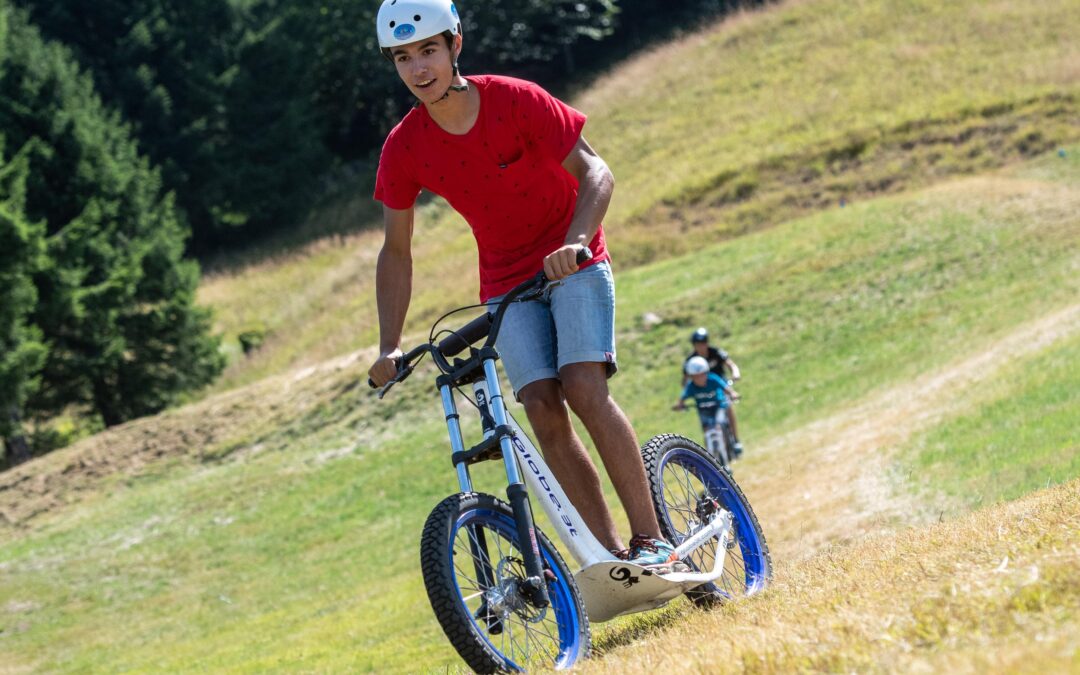 Trottinette tout terrain près de Gérardmer à la Bresse dans les Vosges